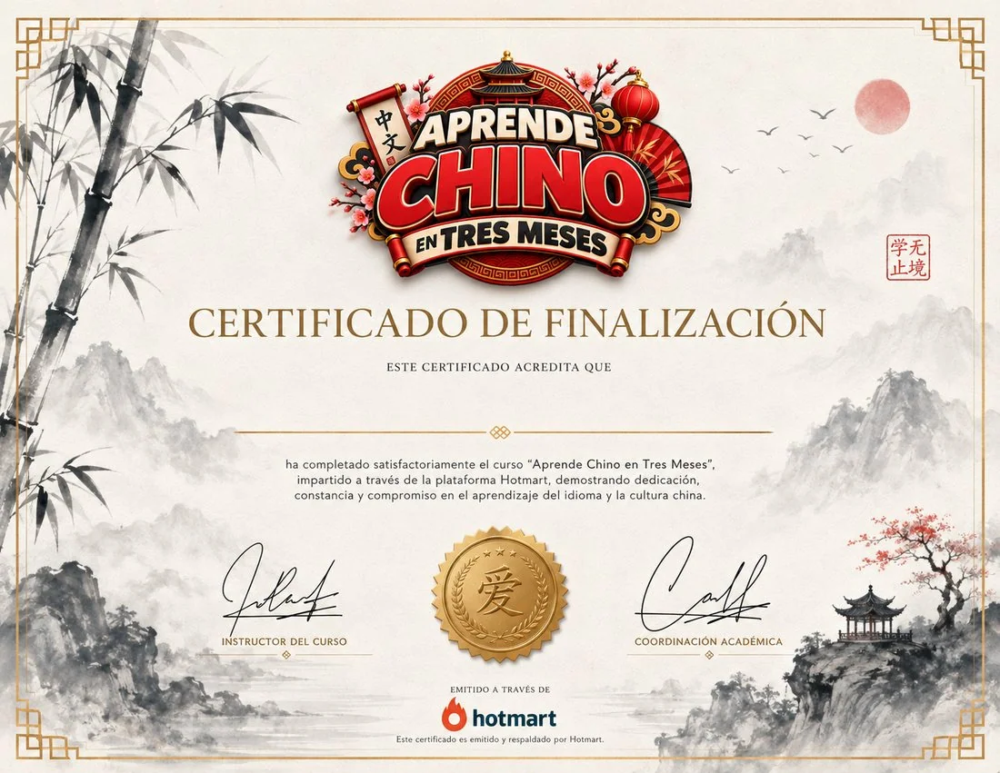 Certificado de finalización del Curso de Florería